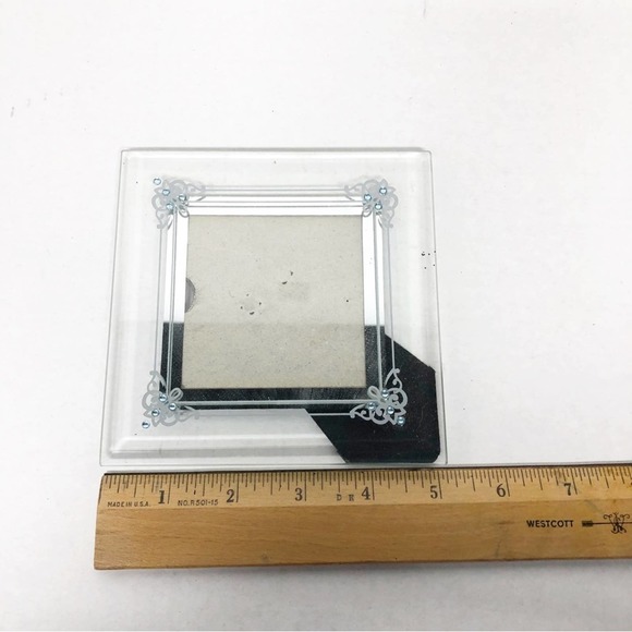 Vintage Home Decor Glass and Crystal Gem Picture Photo Frame - Picture 5 of 6